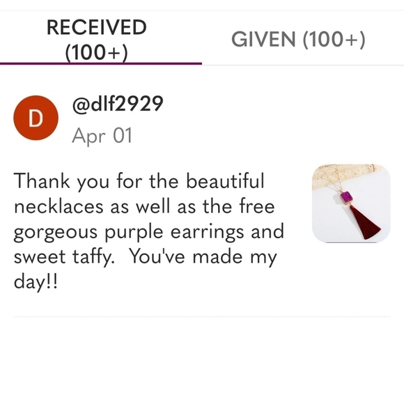 50% Off 3 or More Burgundy Tassel with Purple Charm Necklace - Picture 3 of 8